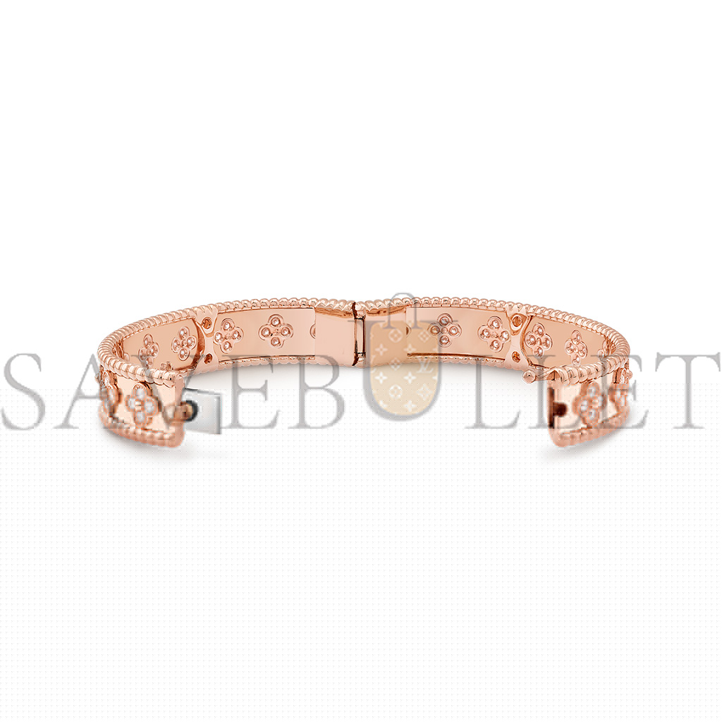 v*n cl*f arpels perlÉe clovers bracelet, small model - rose gold, Di*m*nd  vcarn9er00